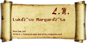 Lukács Margaréta névjegykártya