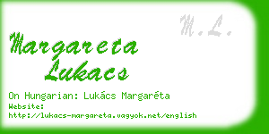 margareta lukacs business card
