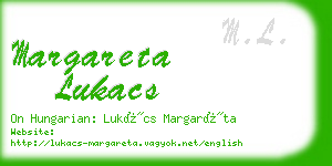 margareta lukacs business card
